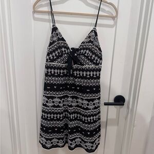 Alice + Olivia Black and White Embroidered Dress